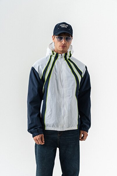 go gang own Hoodrealm Vintage αντιανεμικό παλτό με φερμουάρ από ύφασμα αλεξίπτωτου