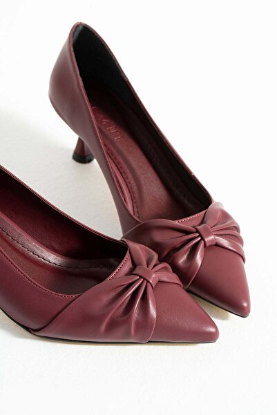 RevanStep حذاء بكعب كيتن مزين بفيونكة بطول 5 سم مريح