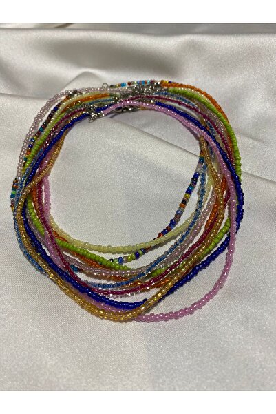 jemilas Kum Boncuk Kolye Seti 10'lu Set Karışık Renk