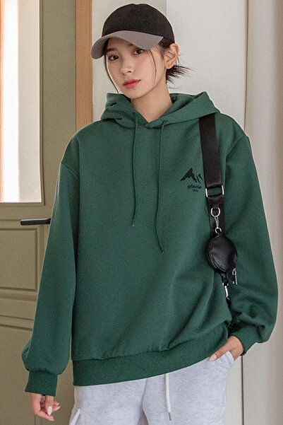 trendypassion Unisex MONTAIN Printed Oversize Sweatshirt