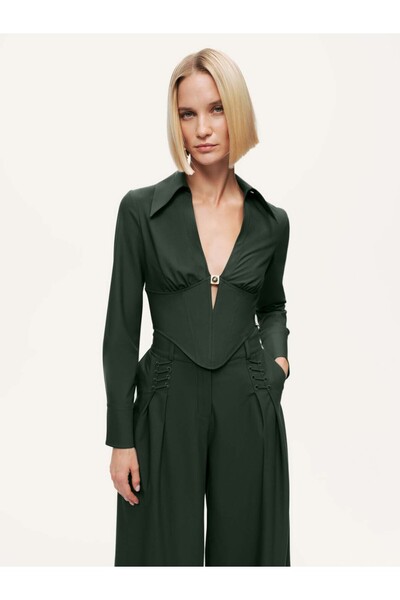 Nocturne Aksesuar Detaylı Balenli Bluz