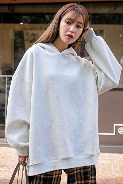 trendypassion Unisex Time For Happiness Printed Oversize Sweatshirt