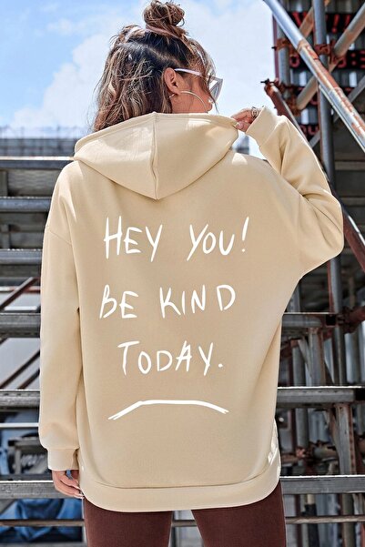 trendypassion Φούτερ Unisex Oversize Hey you Printed