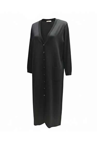 ECE GİYİM Women's Buttoned Front V-Neck Pocketed Seasonal Cardigan