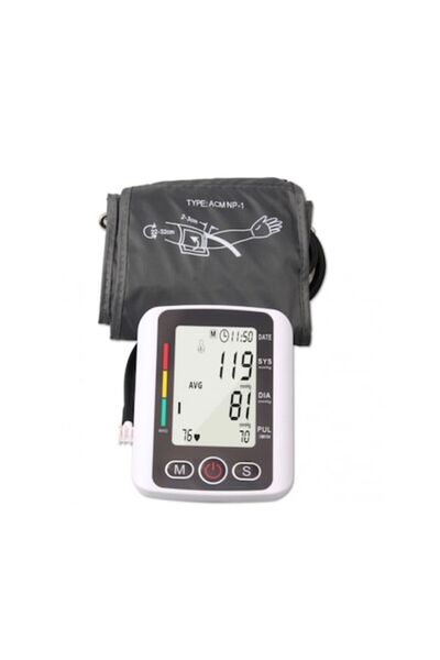 OEM Tensiometru de braț, afișaj LCD, manșetă reglabilă, alb/gri