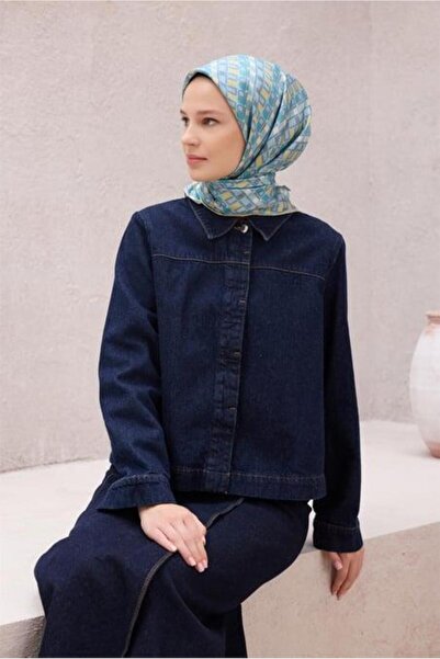 Belli Eșarfă din mătase pură Tivil 4223 - 38 model cu litere turcoaz