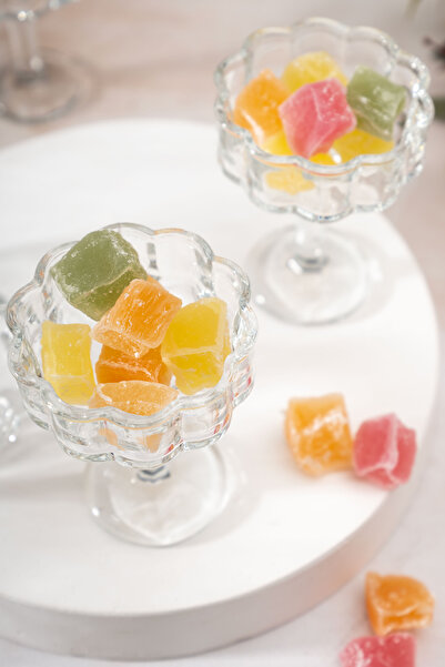 ORTAKÖY CENNETİ 6-Piece Daisy Footed Turkish Delight Bowl