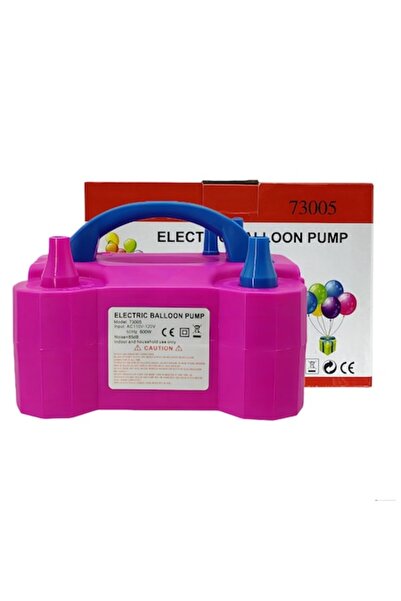 OEM Professional electric balloon inflator, automatic with two nozzles, 600W, 220V, pink