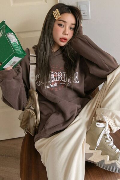 trendypassion Unisex Cherish Printed Oversize Sweatshirt