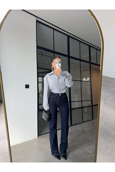 BB Bensu Buyruk KOYU MAVİ STRAİGHT JEAN