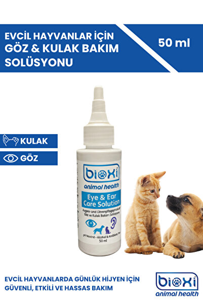 Bioxi Evcil Hayvanlar için, Göz, Kulak Bakım Solüsyonu 50 ml