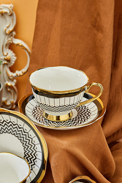 Cooker Stylishly Designed Set of 6 180 ml Porcelain Cups - Gift Option