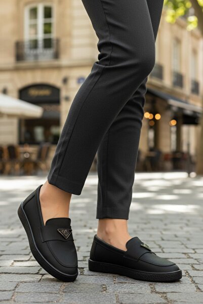 WALKWAY B-01 Z Black Lightweight Flexible Women's Ballet Flats