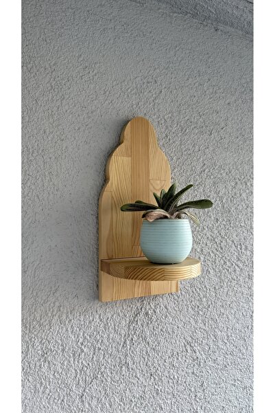 Geef Wood Art El Yapımı Doğal Ahşap Dekoratif Duvar Rafı