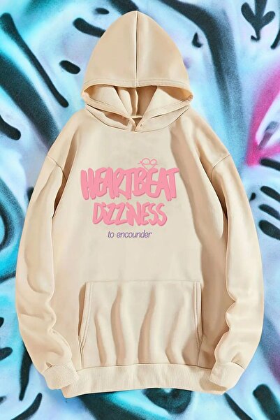 trendypassion HeartBeat cu imprimeu Unisex supradimensionat Swea tricou