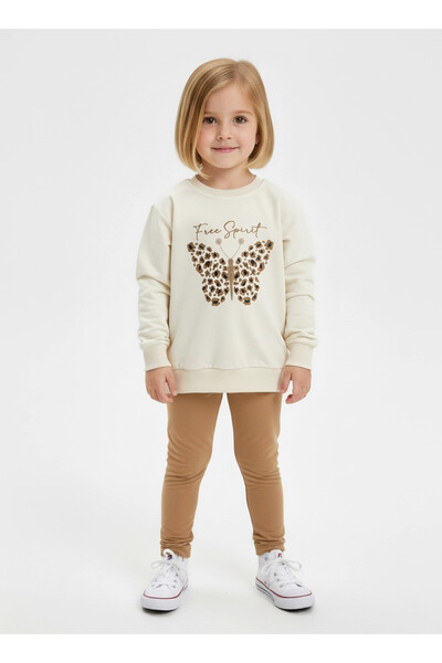 My Hanne Butterfly Printed Girl's Suit 20458