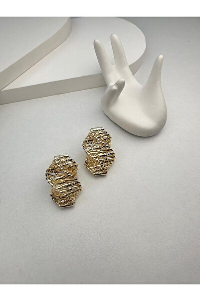 Kius Special Series Spiral Pattern Gold Earrings