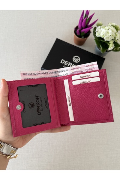 DERKON Genuine Leather Juno Model Women's Wallet in a Size That Will Fit in Any Bag