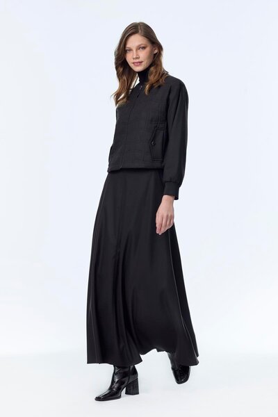 Zühre Patterned Pocket Detailed Black Double Suit Tk-1630