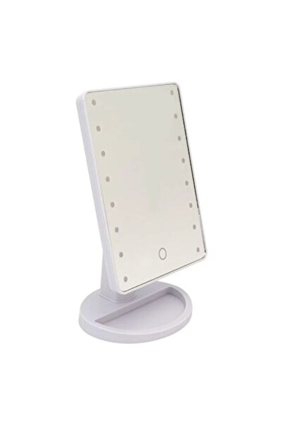ANTBRO Makeup Mirror with 16 LED Lights and Stand, White