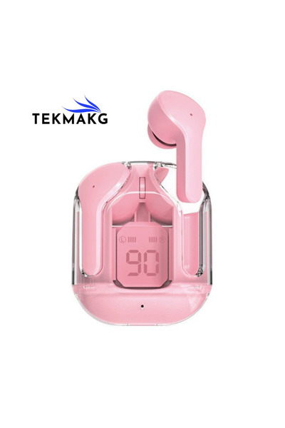 TEKMAKG TWS Dijital Göstergeli Şeffaf Kablosuz Kulaklık Bluetooth 5.3 iPhone ...