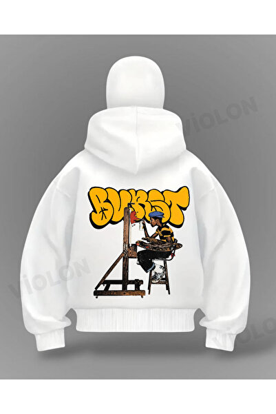 Violon سترة بوكست جرافيتي ديتيل كاملة التغطية كبيرة الحجم