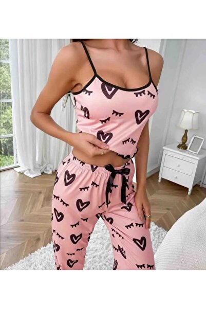 OEM Women's pink Printed pajama set, S