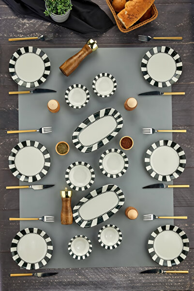 Cooker 14 Parça Pure Porselen Kahvaltı Seti – Şık, Dayanıklı ve Özel Tasarım