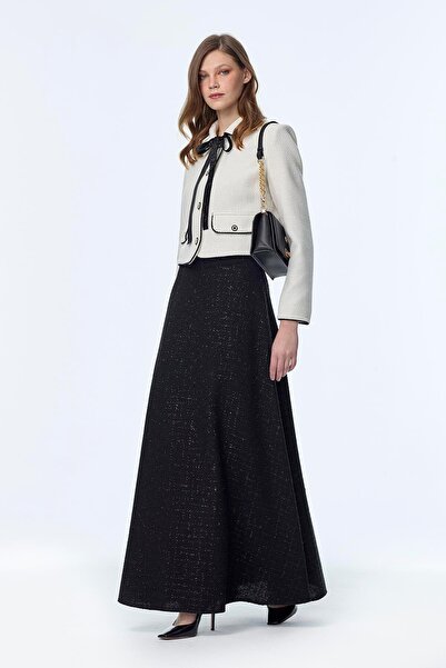 Zühre Tweed Patterned Ecru Double Suit Tk-1373