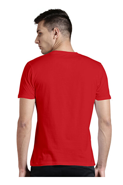LAUREN SMITH Men’s Premium Textured Cotton Lycra V Neck T-Shirt with High Definition Logo - Luxury Casual Tee