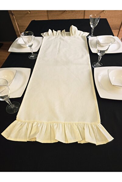 Angels' Collection İki Tarafı Fırfırlı Runner - Sıvı İtici Özlliğe Sahip