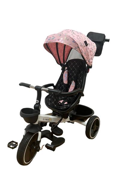 L-Sun Tricicletă pliabilă cu scaun rotativ SL01 roz