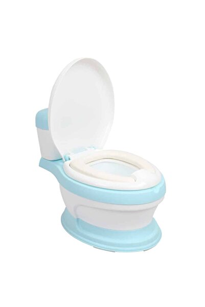 JRH Educational Potty for Kids Potty Blue, realistic ergonomic design, soft PVC seat, removable collecto