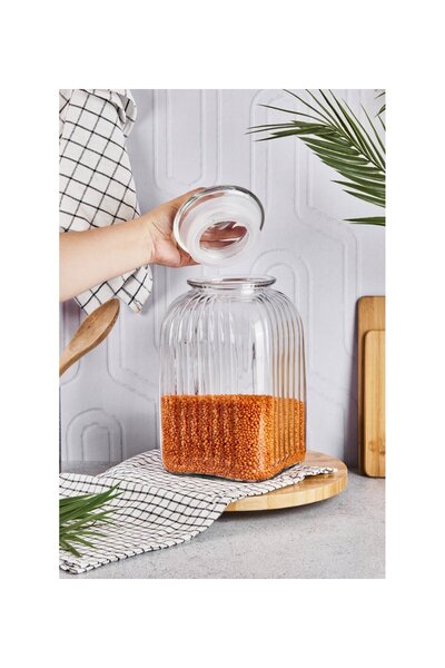 Lara Çarşı MsMorry 5,25 lt Cam Erzak Kavanozu