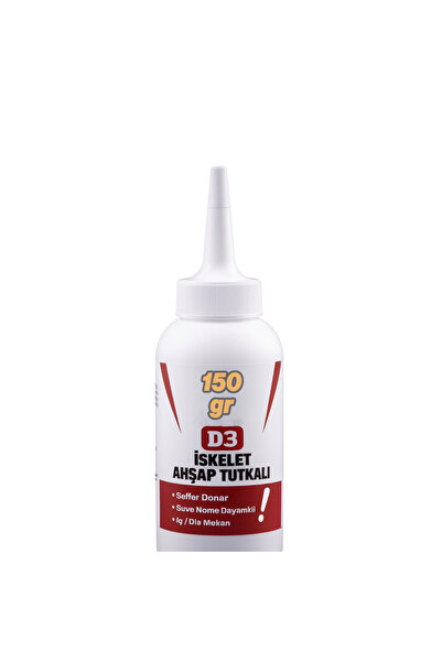Badem10 Hazır İskelet Ahşap Tutkalı 150 gram Şeffaf D3 Tahta Mdf Sunta Kumaş Kağıt DIY Uygulama Yapıştırıcı