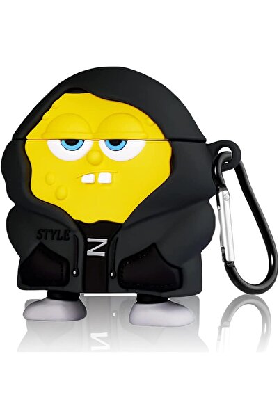 kılıfbenim Airpods Pro 3. Nesil Uyumlu Sünger Bob Karakter Silikon Koruma Kılıf ( 2025 )