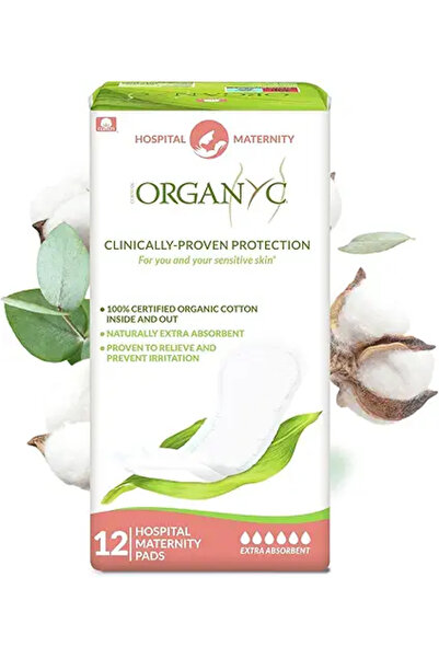 Organyc فوط صحية للأيام الأولى من الحمل - 12 فوطة صحية