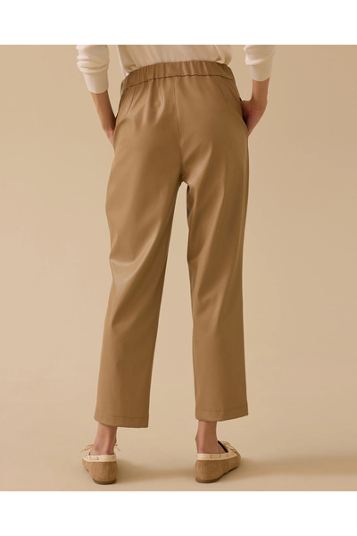 SCL Suni Deri Bilek Boy Havuç Pantolon