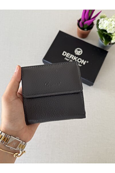 DERKON محفظة نسائية من الجلد الطبيعي طراز جونو بحجم يمكن أن يناسب كل حقيبة