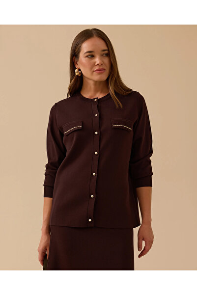 SEÇİL Round Neck Buttoned Knitwear Cardigan