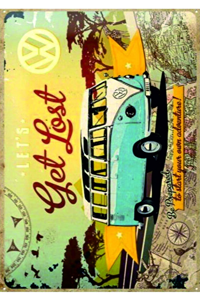 Turkuaz Vintage Style Uv Printed Mdf Decor (20cm X 30cm)