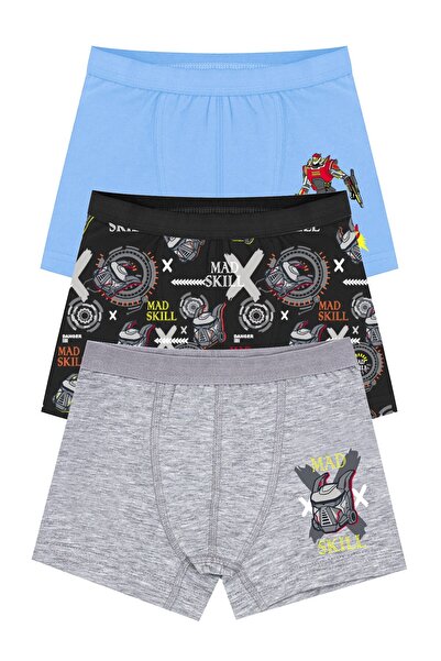 Öts Αγόρια Μπόξερ Τριπλό Συσκευασία με στάμπα (96% βαμβάκι - 4% ελαστάνη)