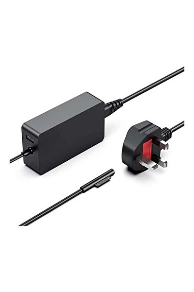 Generic Surface Pro Charger 44W 15V 2.58A Power Supply Compatible Microsoft Surface Pro 6 Pro 5 Black