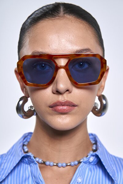 Bilge Karga Kaitlyn Orange Blue Sunglasses