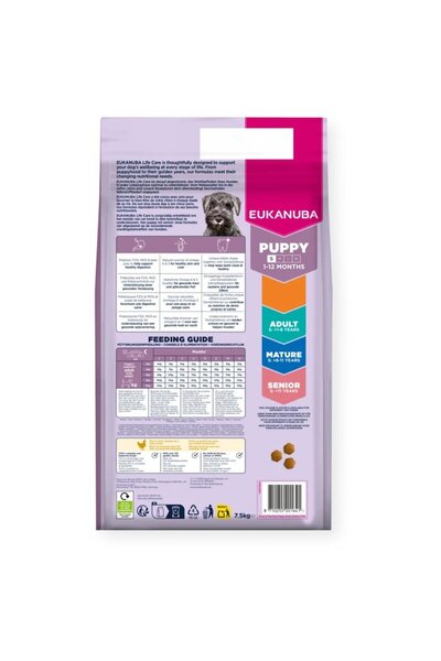 Eukanuba Dry Food for Puppies, Small Breed, Fresh Chicken, 7.5 KG