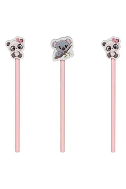 ANTBRO Set 3 Creioane cu Figurine Panda si Koala, Design Dragut si Colorat, A...
