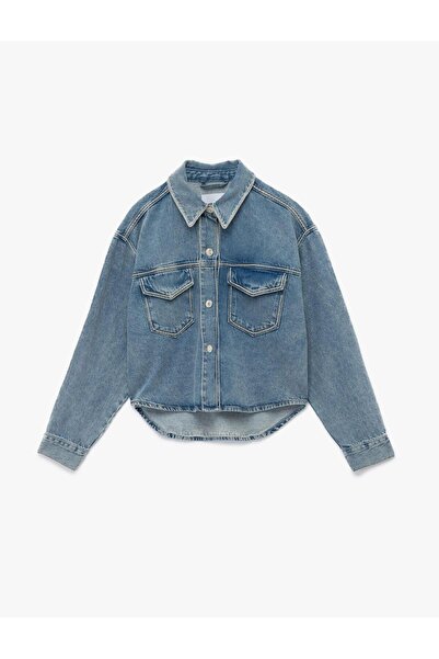 Koton Women's Denim Shirt 6Wal50005Md