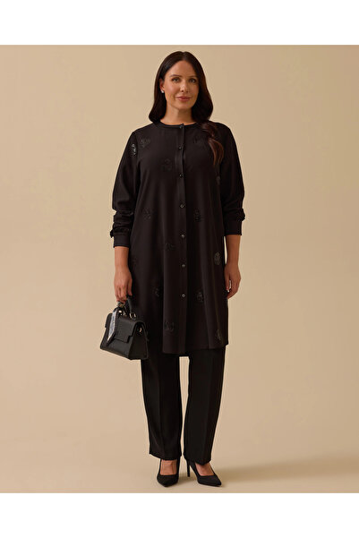 Gala-Xi Büyük Beden Pul Detaylı Tunik
