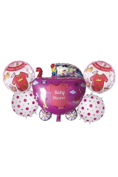 gifttime Welcome Baby Stroller Set of 5 Foil Balloon