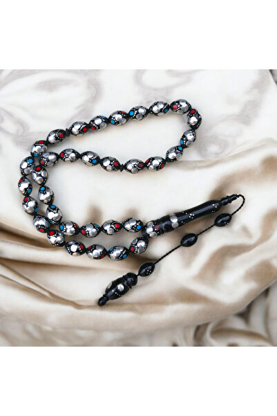 İnan Tesbih Kuka Mine işlemeli Arpa Kesim Sistem Püsküllü Tesbih